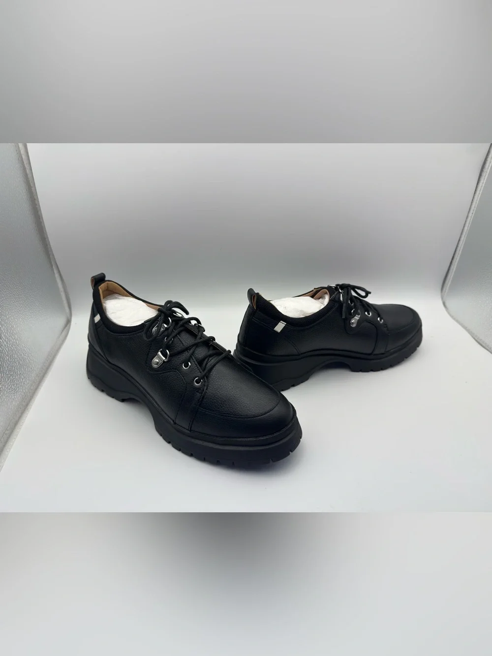 Linea Paolo Rielo-L Black Leather Lug Sole Oxford Shoes Women’s 8.5 NIB